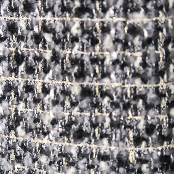 J.Crew Womens Wool Mini Skirt Size 10 Gray Black Gold Metallic Woven Holiday - Picture 6 of 7